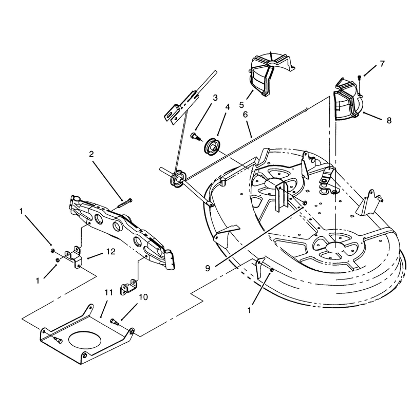 Cable and Cover Assembly 38in Cutting Unit