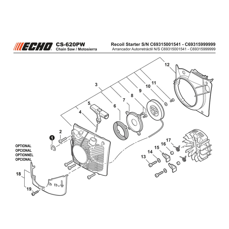 Recoil Starter S/N C69315001541 - C69315999999
