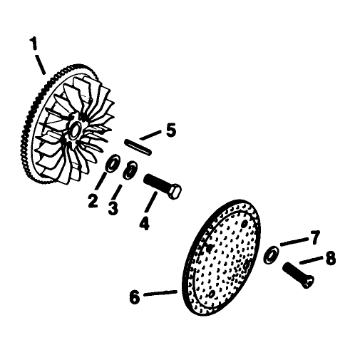 Flywheel Engine Kohler Model No Kt17qs Type No 24324