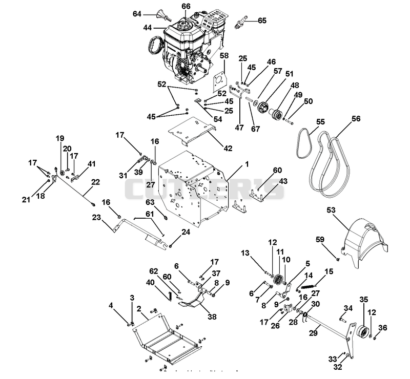 Engine And Belt Drive