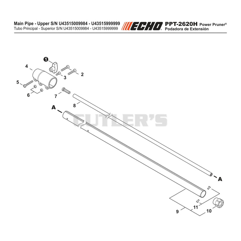 Main Pipe Upper S/N U43515009984 - U43515999999