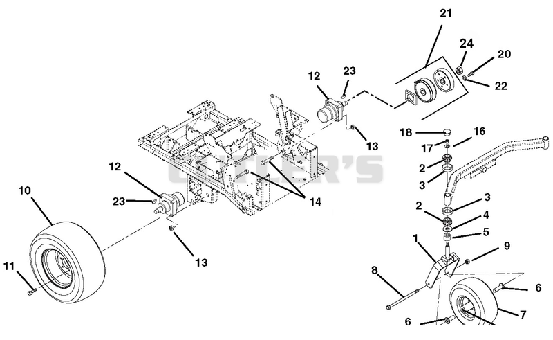Wheel Motors, Tires, Brakes And Front Forks