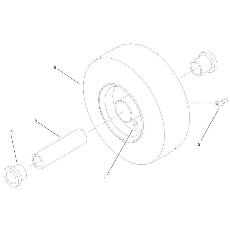Castor Wheel and Tire Assembly