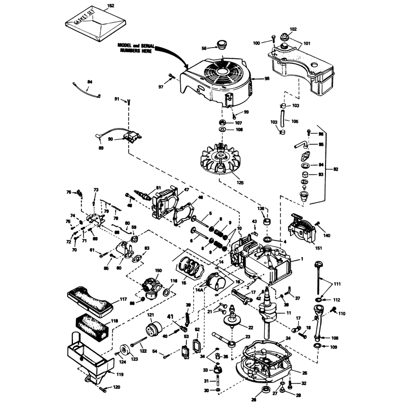 Engine Tecumseh Model No Tvs 90-43327d