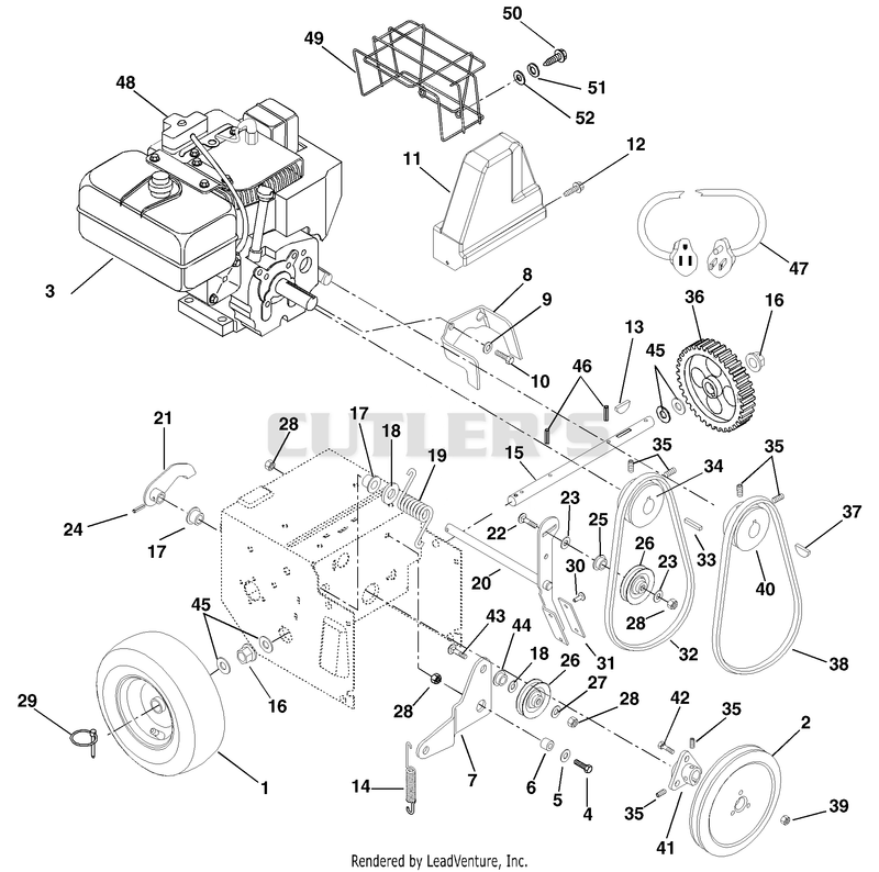 Engine And Belt Drive - 824