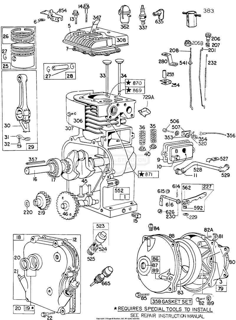 Cylinder,GearCase,Piston Grp