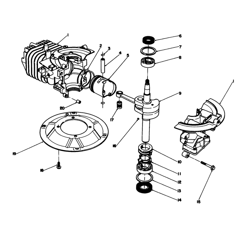 Crankshaft Assembly Engine No 47pl0-2