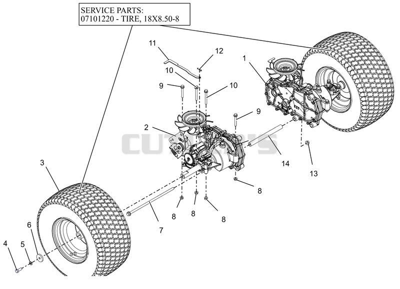 Rear Tires and Transaxles