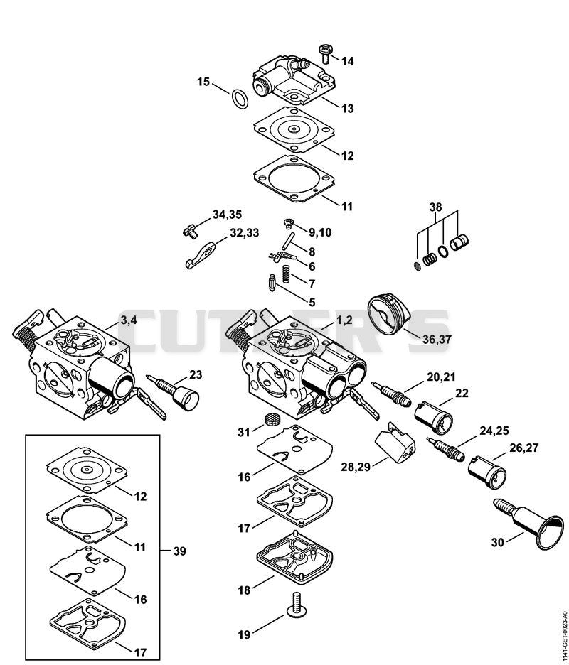 Carburetor C1Q-S247, C1Q-S253, C1Q-S212, C1Q-S179