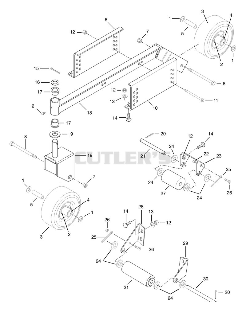 Wheels, Rollers And Height Adjustment