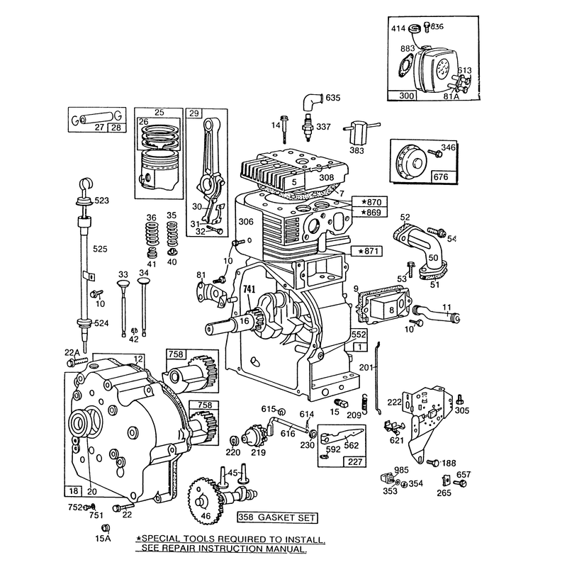 Briggs & Stratton Model No. 252416-0734-01