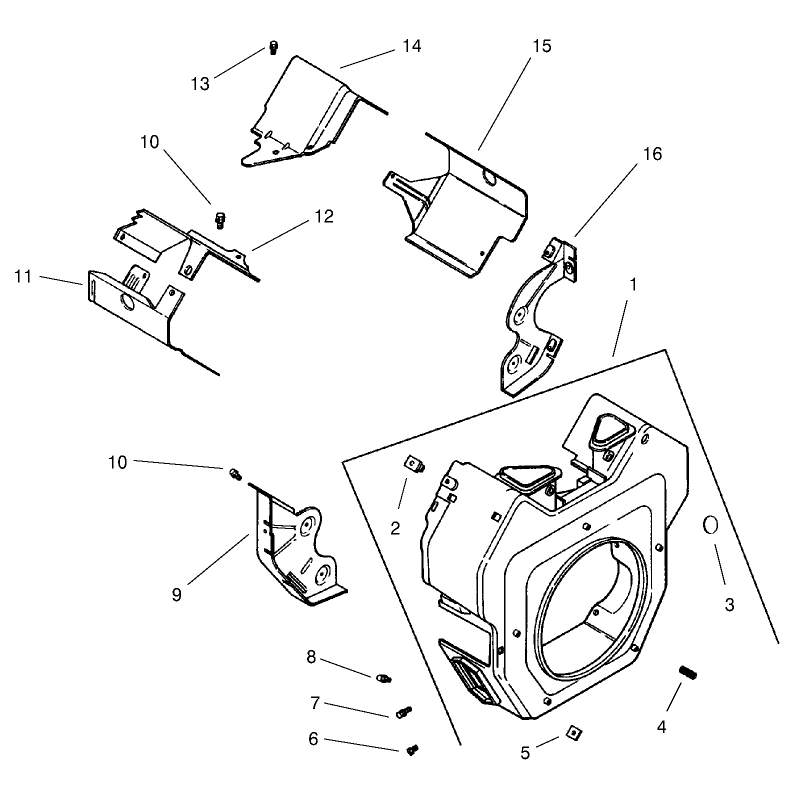 Blower Housing and Baffles Kohler