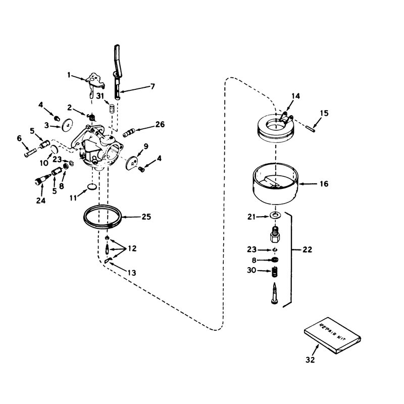 Carburetor No. 631920 (7 H.p. Snowthrower Model No. 38050)