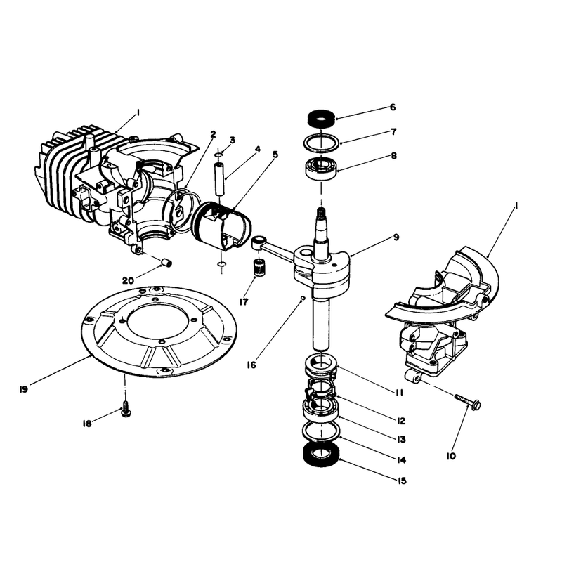 Crank Shaft Assembly Model No 47pl0-1