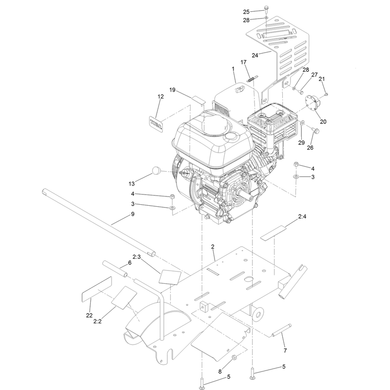 Engine and Frame Assembly