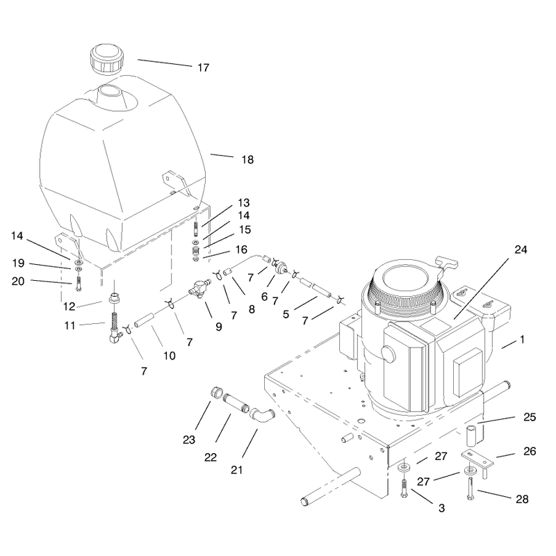 Engine and Fuel Tank
