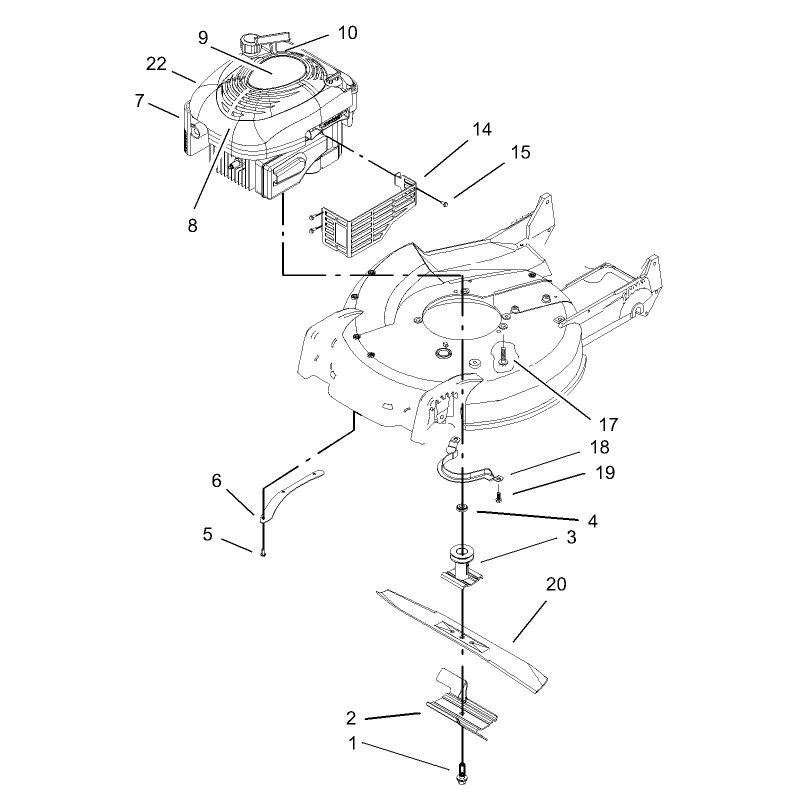 Engine and Blade Assembly