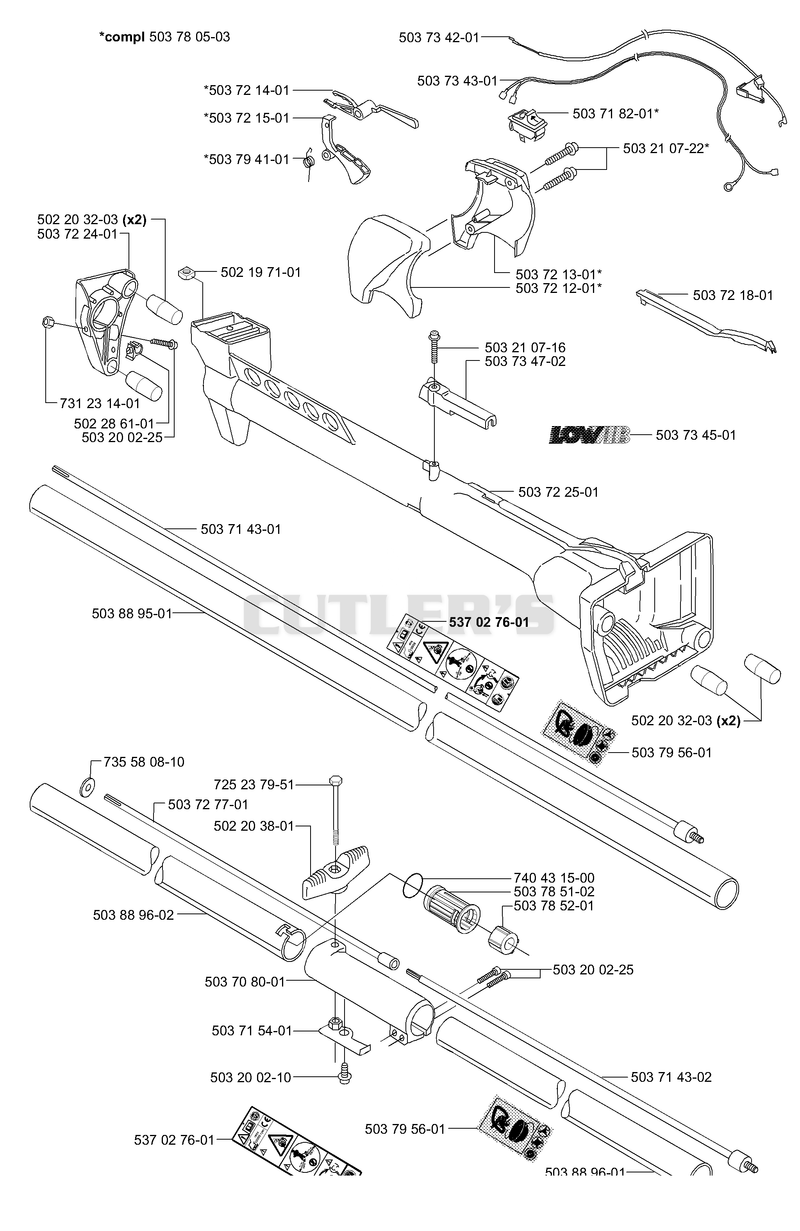 Shaft/Tube & Throttle Assy.