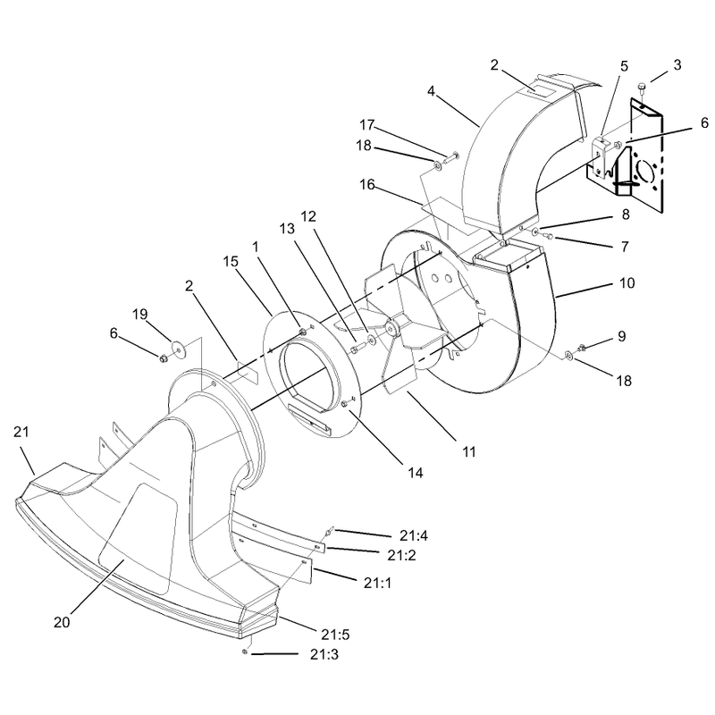 Snout and Blower Assembly