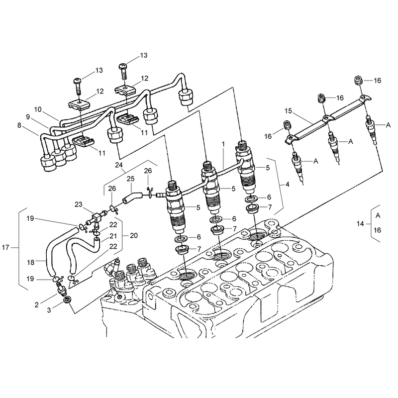 Nozzle Holder and Glow Plug Assembly