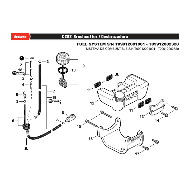 FUEL SYSTEM S/N T09912001001 - T09912002320