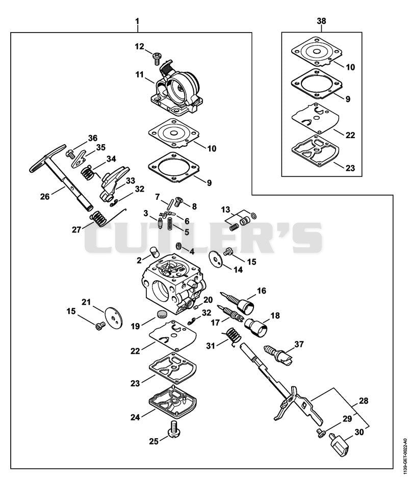 Carburetor C1Q-S191 MS 181 (27.2013), (02.2011)