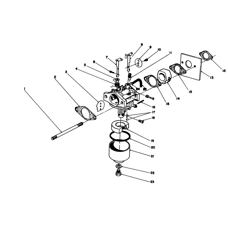 Carburetor Assembly Engine No 47pl0-2