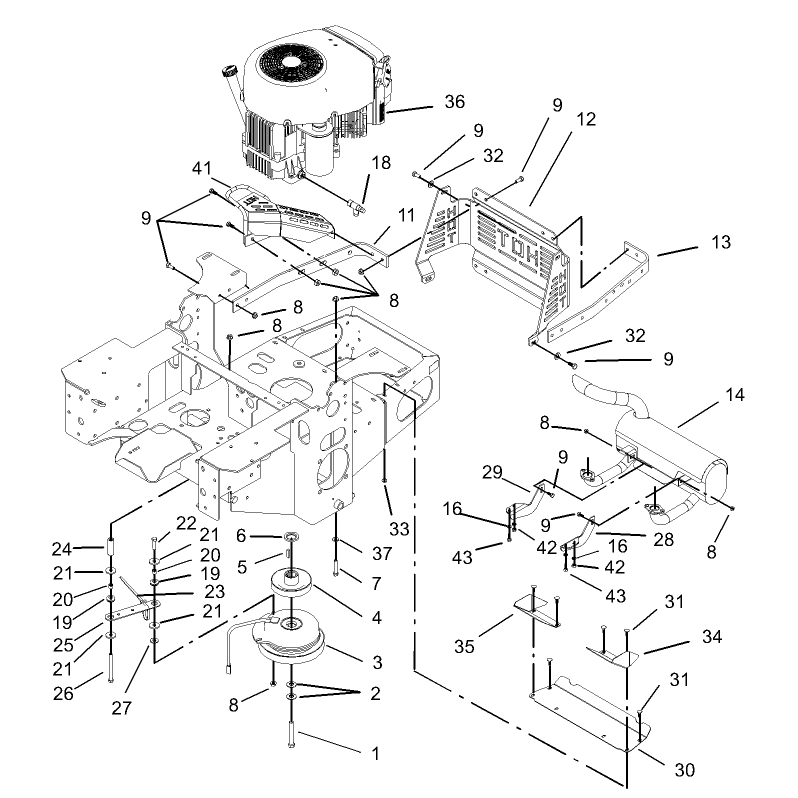 Engine and Clutch Assembly