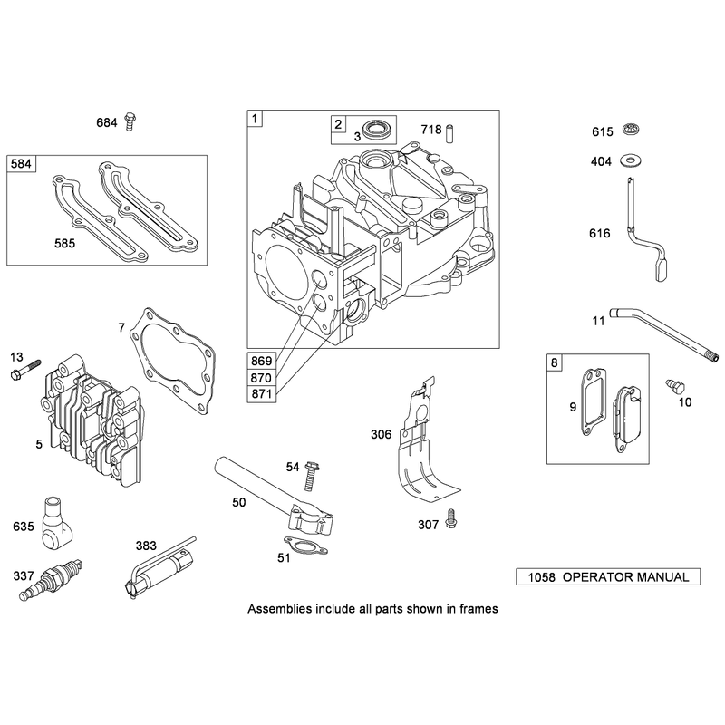 Cylinder Assembly Briggs and Stratton 126L05-0213-F1