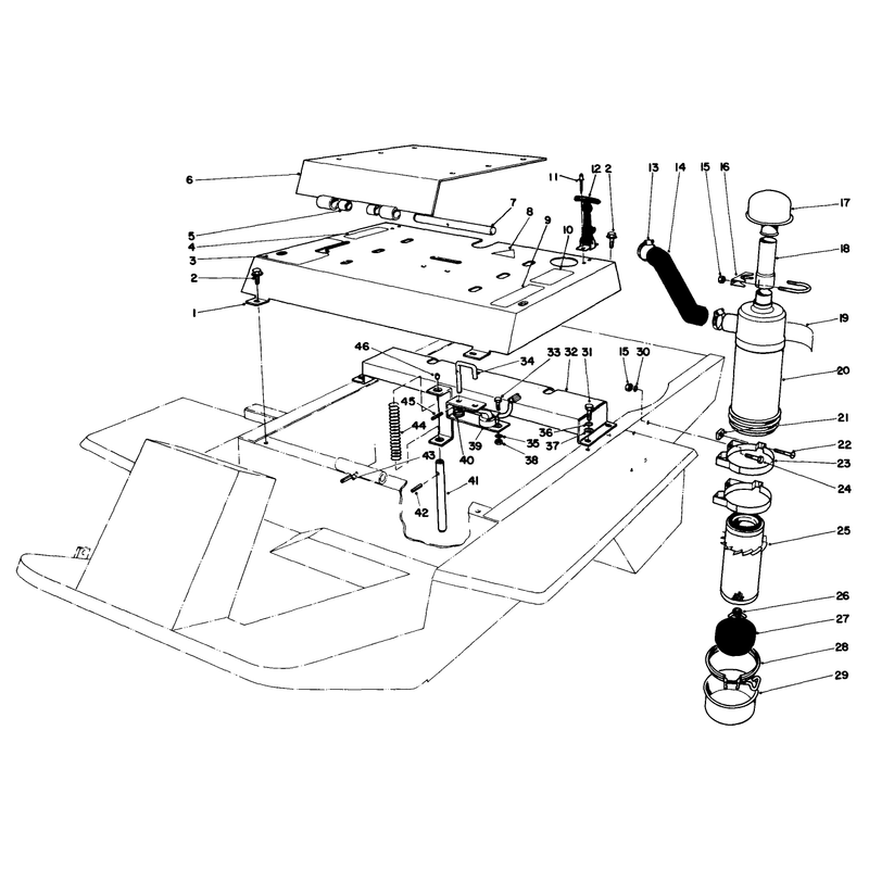 Seat Mount And Air Cleaner Assembly