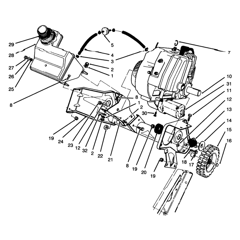 Engine & Main Frame Assembly