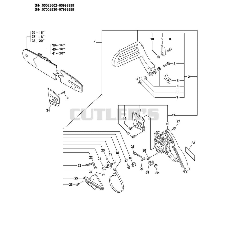 CHAIN BRAKE, CUTTING ATTACHMENT