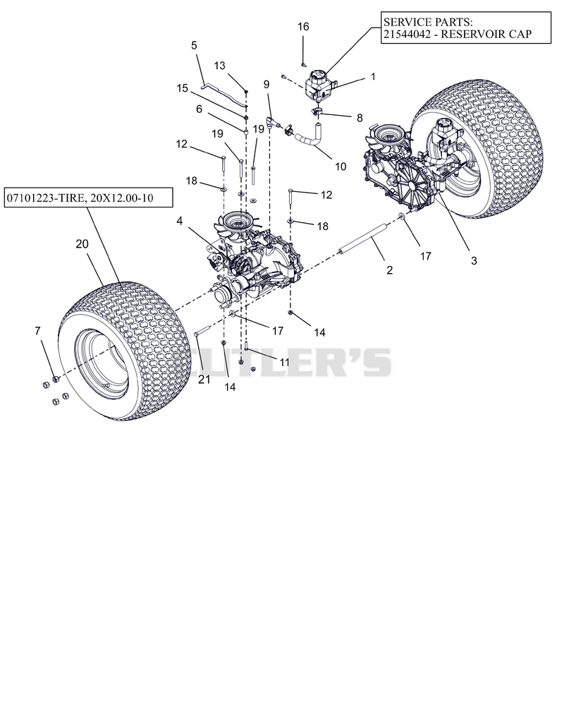 Rear Tires And Transaxles - 60"