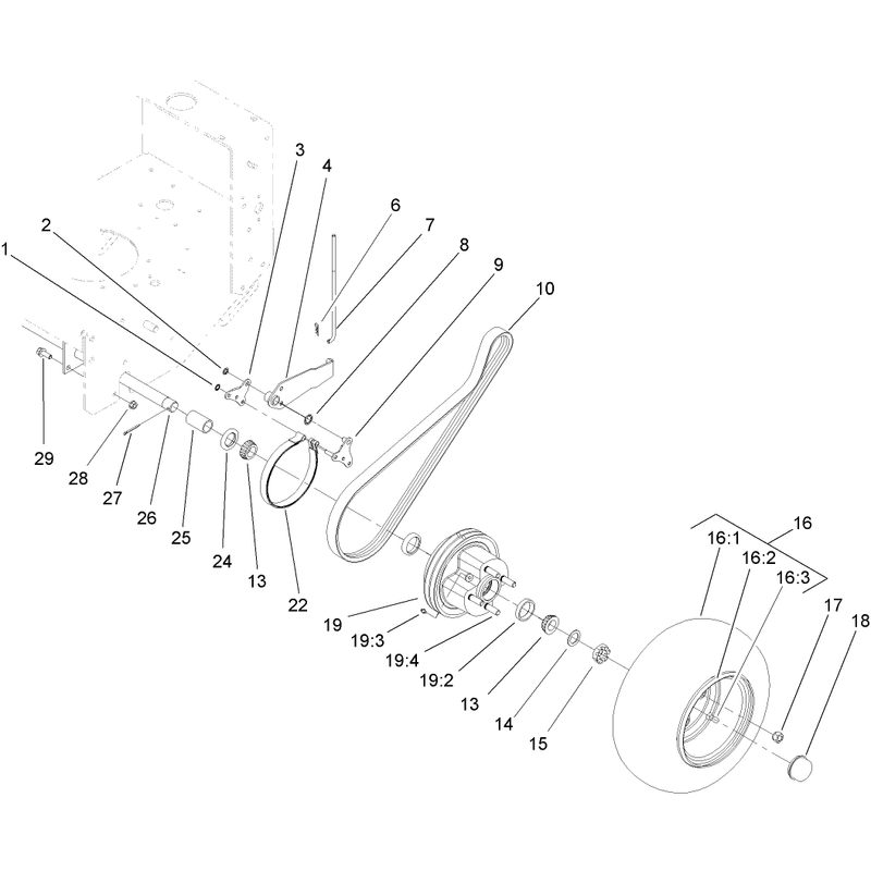 Wheel Drive and Brake Assembly