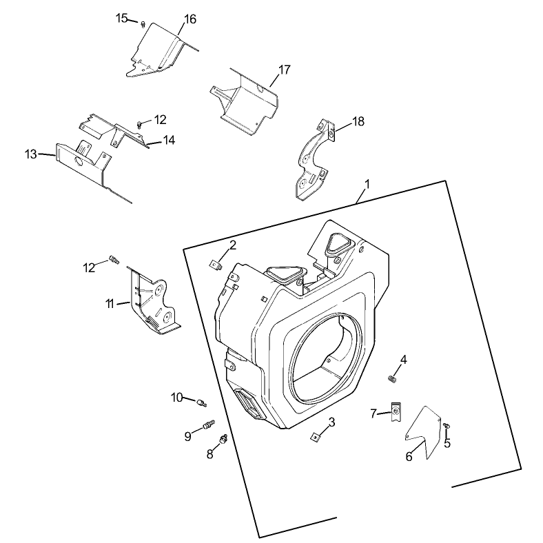 Group 6 Blower Housing Assembly Kohler CH23S-76569