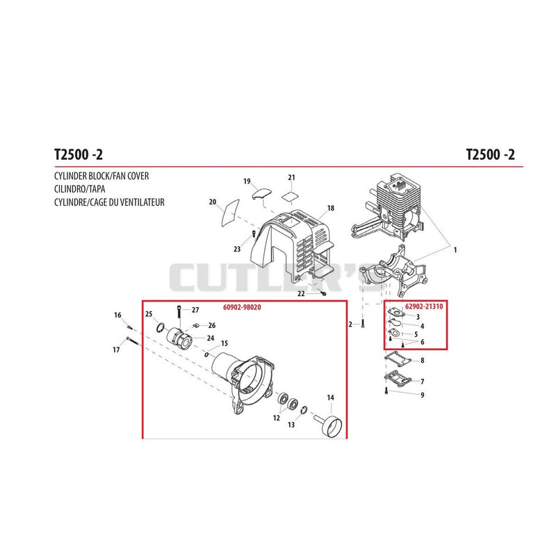 CYLINDER BLOCK/FAN COVER