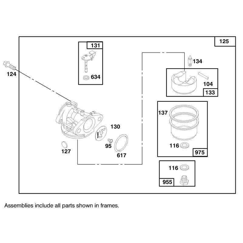 Engine Briggs and Stratton Model 127702-0645-01 Serial No 8900001 - 8901373