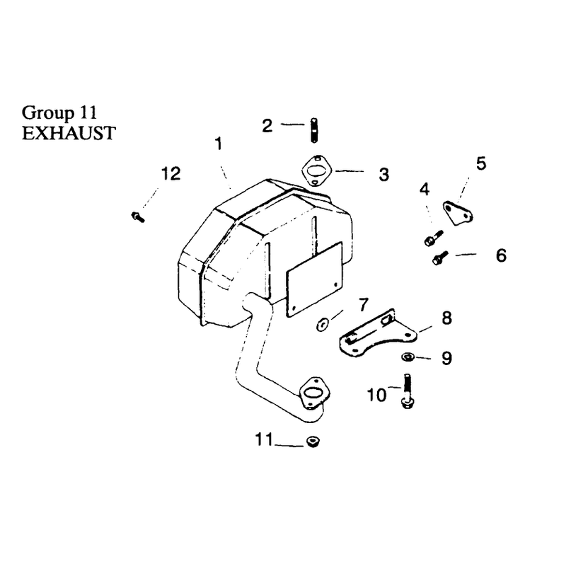 Exhaust Group Engine Kohler Model No Cv125t-1254
