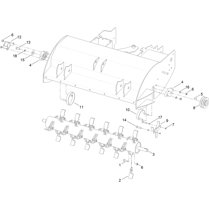 Rotor Assembly 36 Inch Flail Attachment