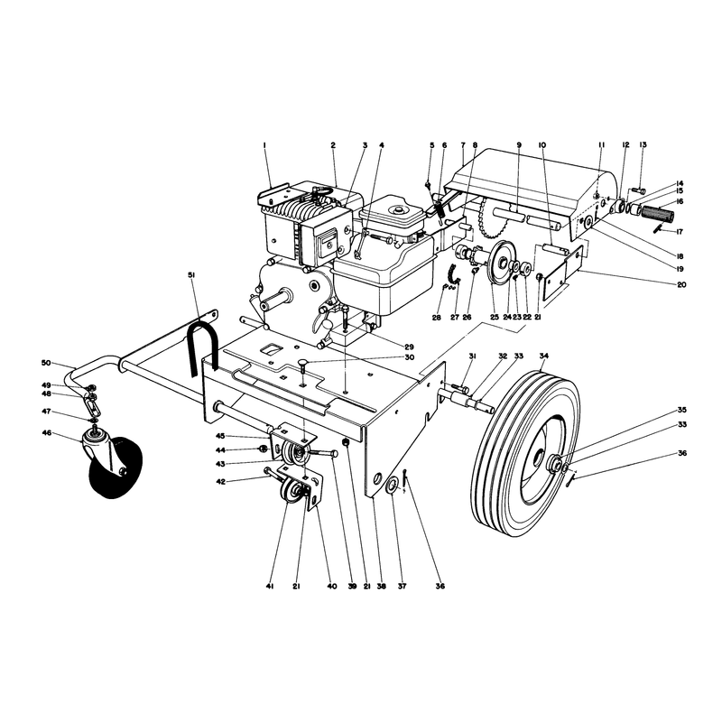 Engine and Base Assembly Model 62923continued