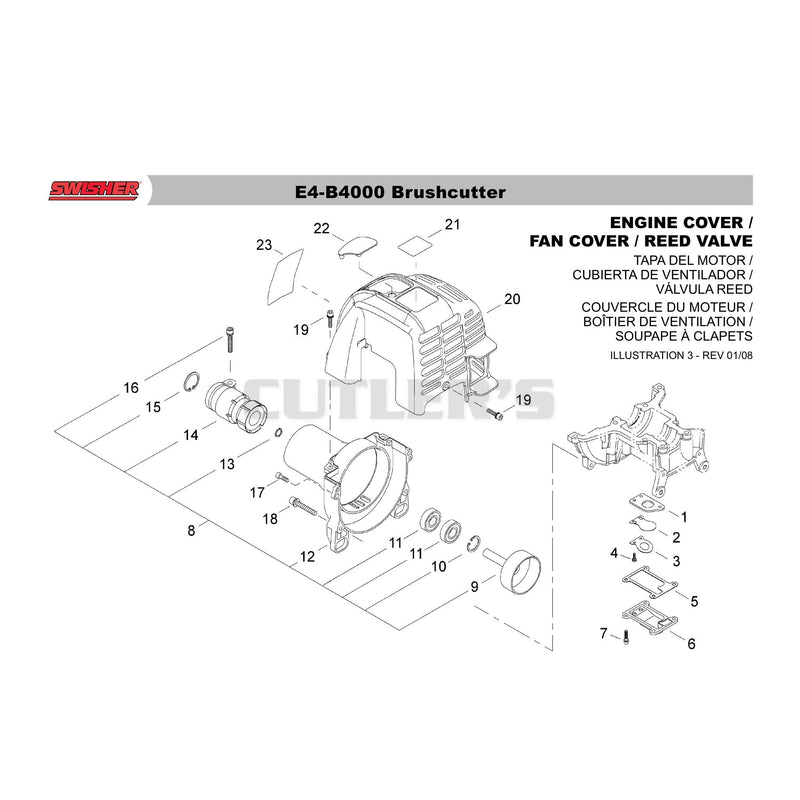 ENGINE COVER / FAN COVER / REED VALVE