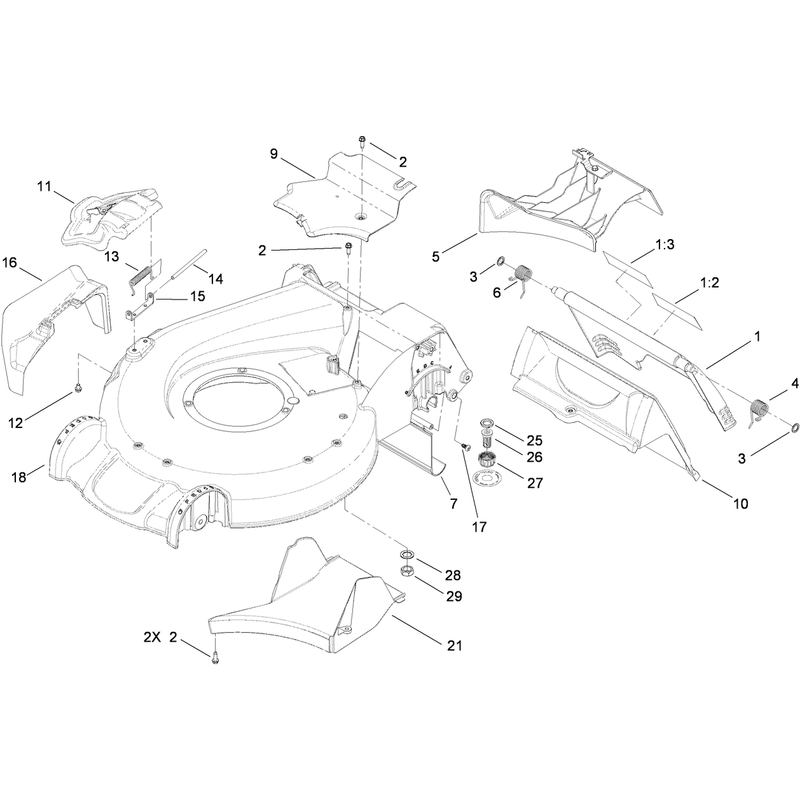 Deck Housing and Rear Door Assembly
