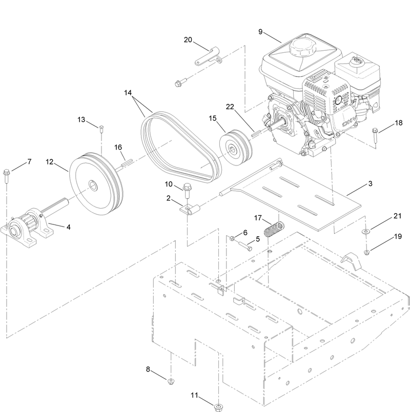Engine and Pinion Assembly