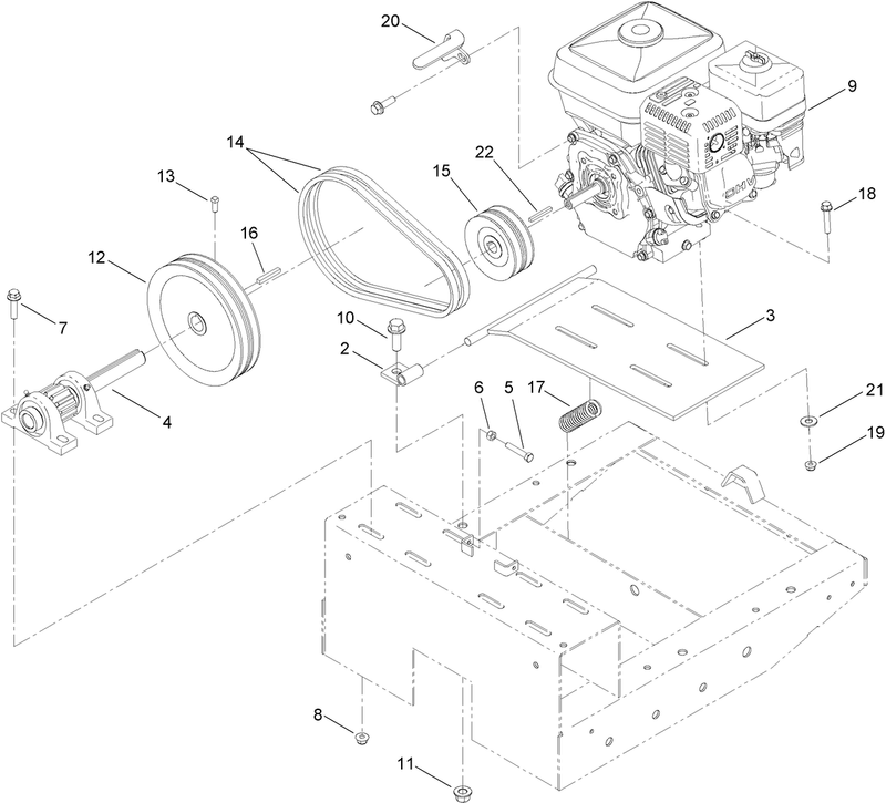 Engine Belt and Pinion Assembly