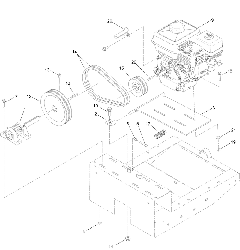 Engine Belt and Pinion Assembly