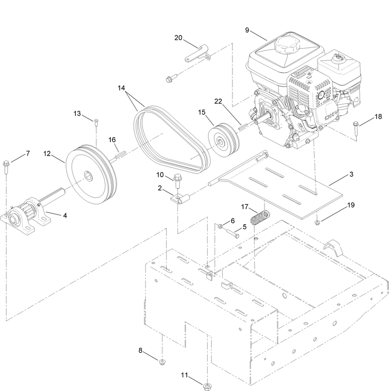 Engine and Pinion Assembly