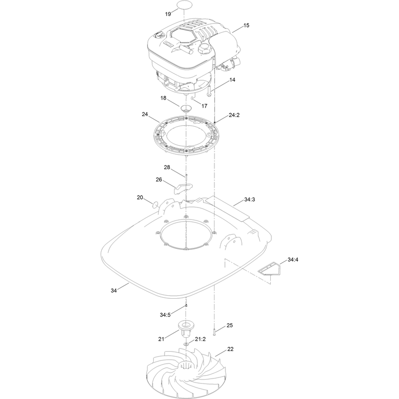 Engine and Deck Assembly