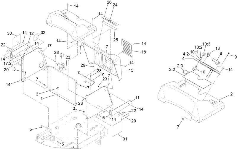 Tower and Hood Assembly