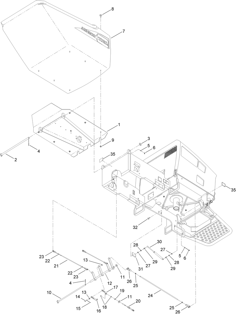 Brake and Hopper Assembly