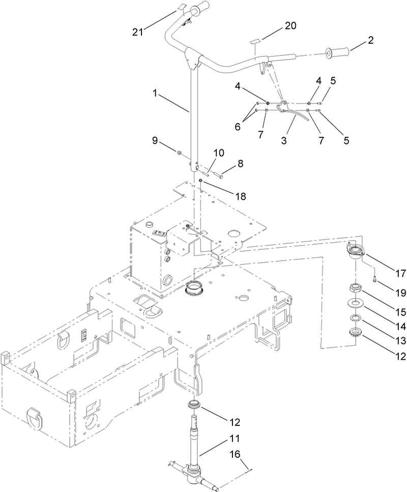 Steering Handle and Axle Assembly